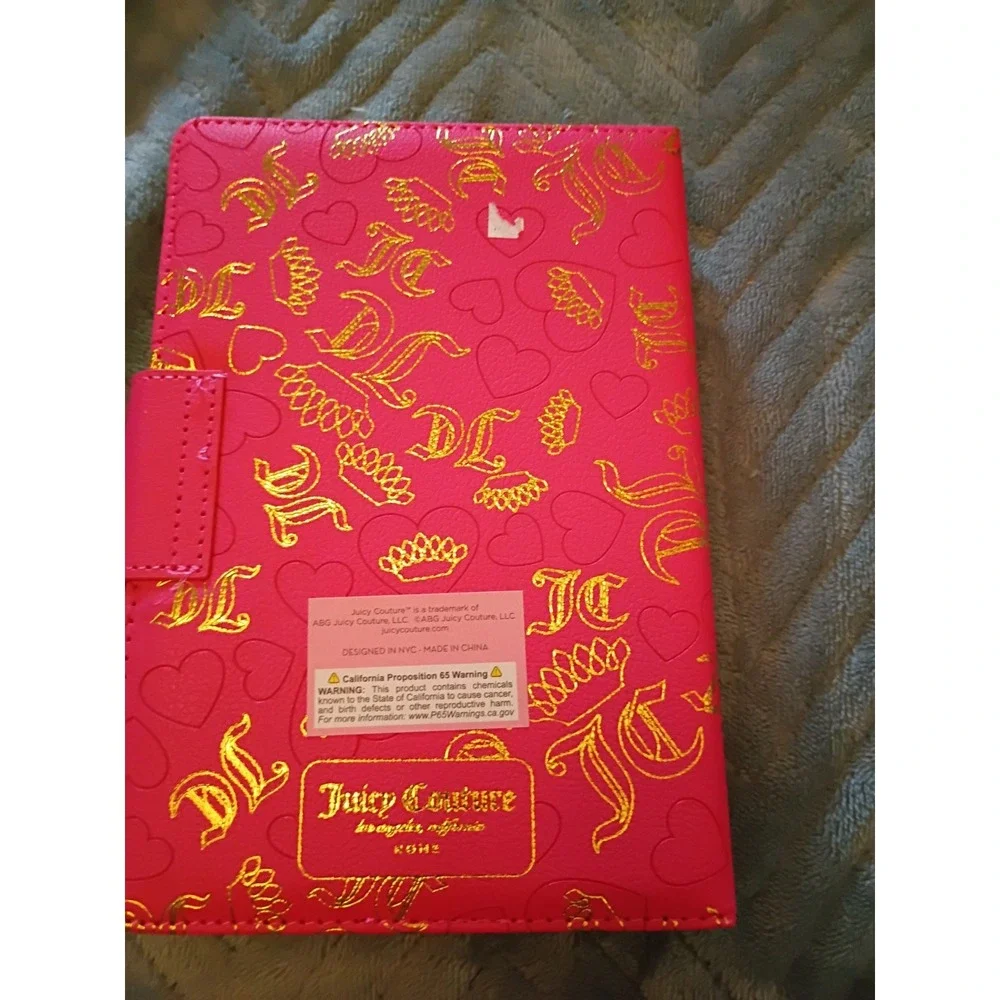 New Without Tags Juicy Couture Journal With Crown Pen 280 Pages Magnetic Closure